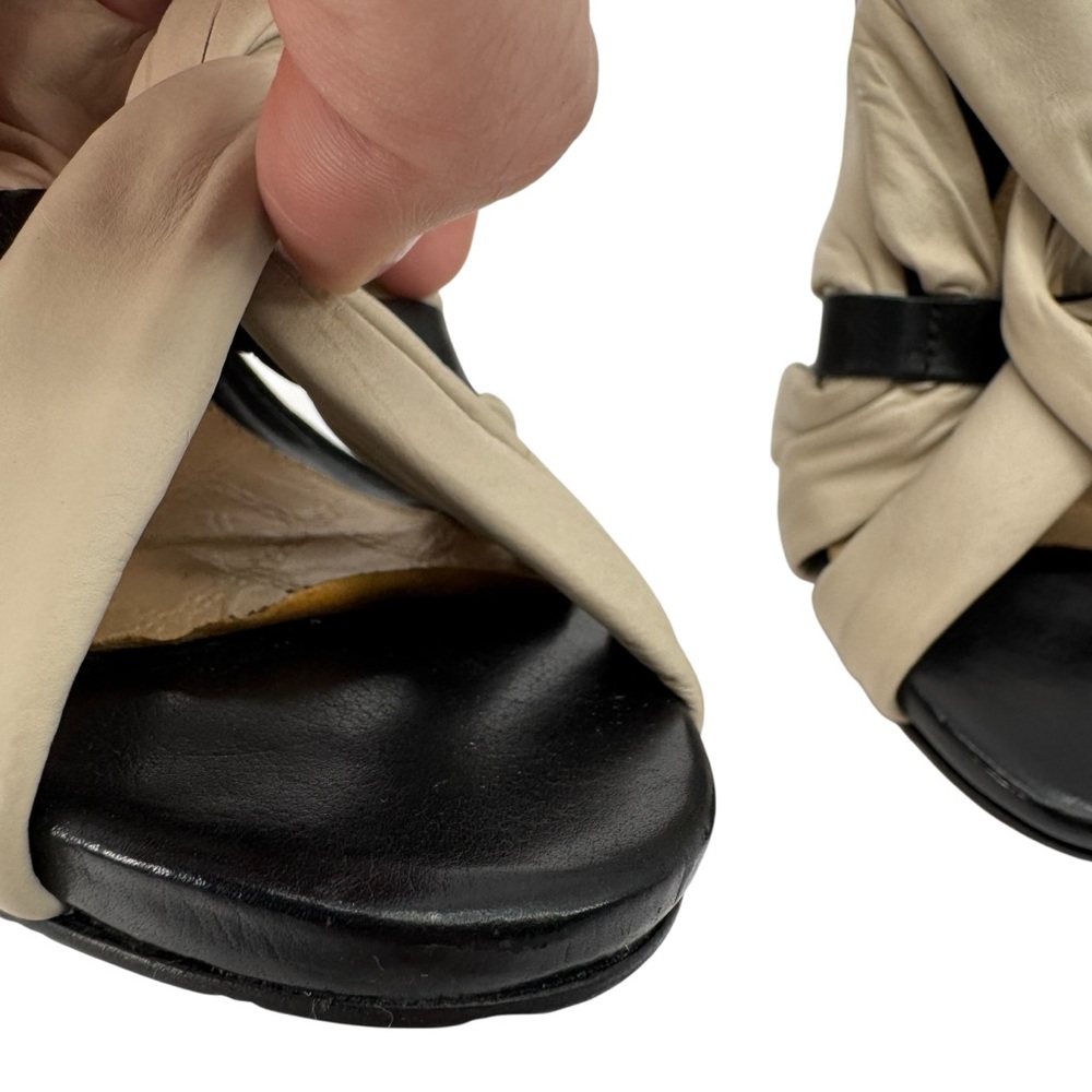 LAMB Open Toe Sling Back Twisted Heels 8.5 - Picture 5 of 9